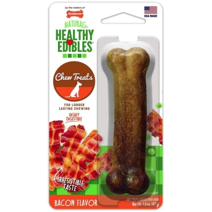Nylabone Healthy Edibles Wholesome Dog Chews - Bacon Flavor - Regular (1 Pack)