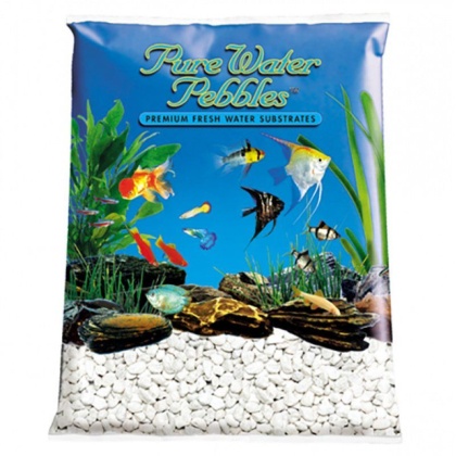 Pure Water Pebbles Aquarium Gravel - Platinum White Frost - 5 lbs (8.7-9.5 mm Grain)