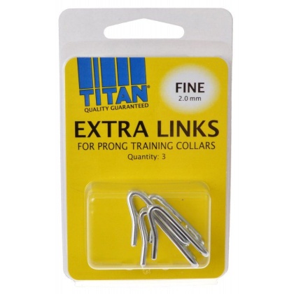 Titan Extra Links for Prong Training Collars - Fine (2.0 mm) - 3 Count