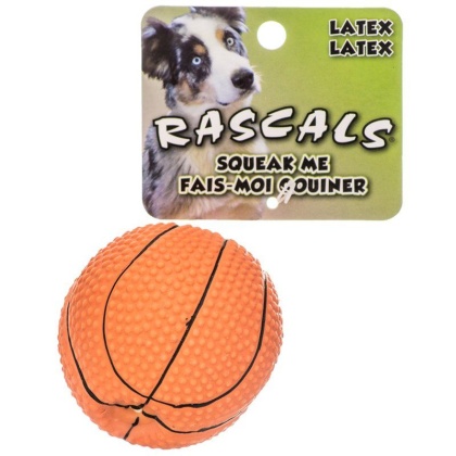 Rascals Latex Basketball Dog Toy - 2.5\