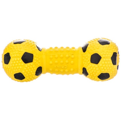 Rascals Latex Soccer Ball Dumbbell Dog Toy - Blue - 5.5