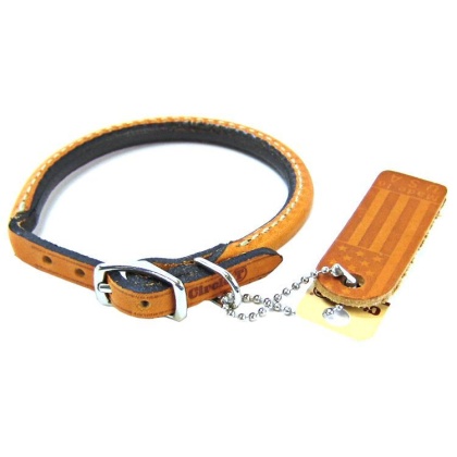 Circle T Leather Round Collar - Tan - 12