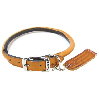 Circle T Leather Round Collar - Tan - 18