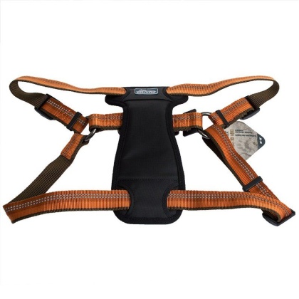 K9 Explorer Reflective Adjustable Padded Dog Harness - Campfire Orange - Fits 26\