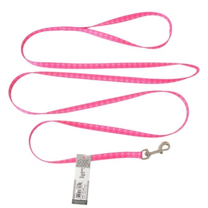Pet Attire Styles Polka Dot Pink Dog Leash - 6\' Long x 3/8\