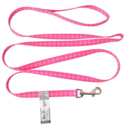 Pet Attire Styles Polka Dot Pink Dog Leash - 6\' Long x 5/8\