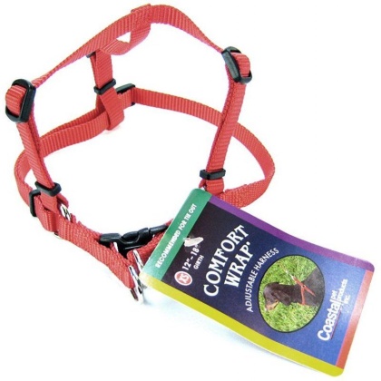 Tuff Collar Comfort Wrap Nylon Adjustable Harness - Red - X-Small (Girth Size 12\