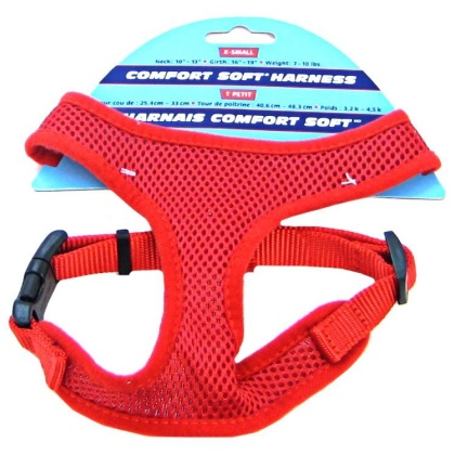 Coastal Pet Comfort Soft Adjustable Harness - Red - Small - 5/8