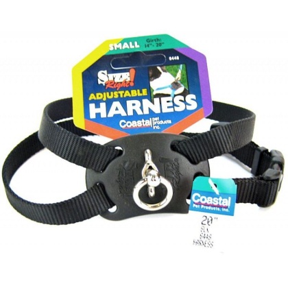 Coastal Pet Size Right Nylon Adjustable Harness - Black - Small (Girth Size 18