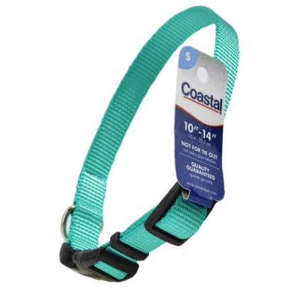 Coastal Pet Teal Nylon Tuff Dog Collar - 10-14