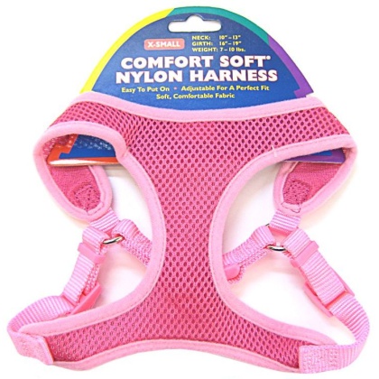 Coastal Pet Comfort Soft Adjustable Harness - Bright Pink - X-Small - Dogs 7-10 lbs - (Girth Size 16\