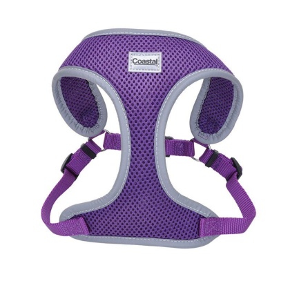 Coastal Pet Comfort Soft Reflective Wrap Adjustable Dog Harness - Purple - Small - 19-23