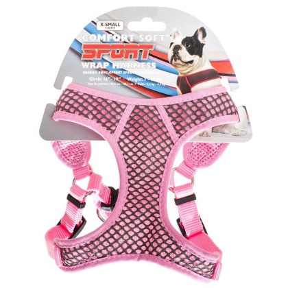 Coastal Pet Sport Wrap Adjustable Harness - Pink - X-Small (Girth Size 16\