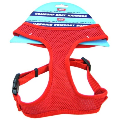 Coastal Pet Comfort Soft Adjustable Harness - Red - Small - 3/4