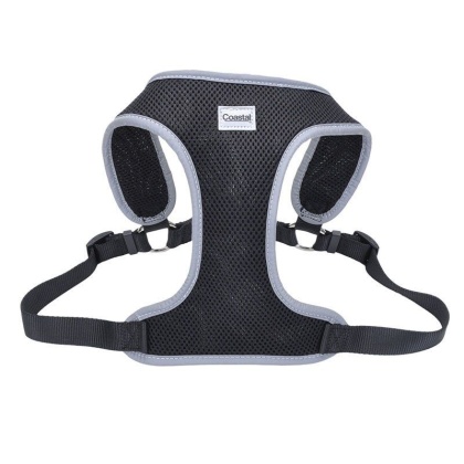 Coastal Pet Comfort Soft Reflective Wrap Adjustable Dog Harness - Black - Medium - 22-28\