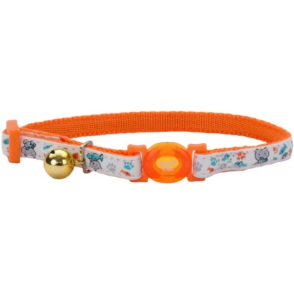 Coastal Pet Safe Cat Glow in the Dark Adjustable Collar Orange - 12\