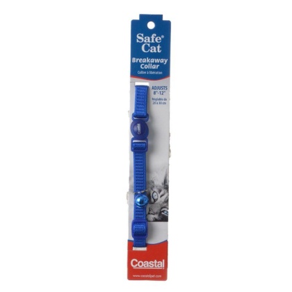 Coastal Pet Safe Cat Nylon Adjustable Breakaway Collar - Blue - 8\
