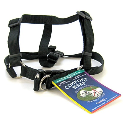 Tuff Collar Comfort Wrap Nylon Adjustable Harness - Black - Large (Girth Size 26\