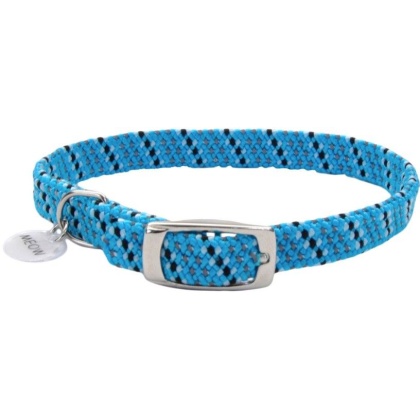 Coastal Pet Elastacat Reflective Safety Collar with Charm Blue/Black - Small (Neck: 8-10\