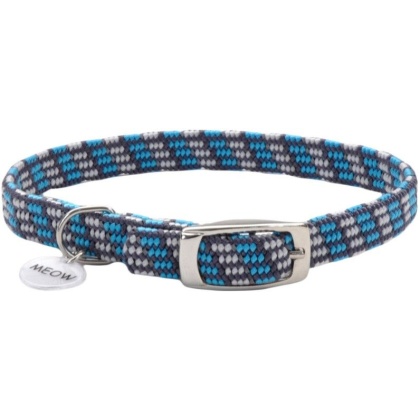 Coastal Pet Elastacat Reflective Safety Collar with Charm Grey/Blue - Small (Neck: 8-10