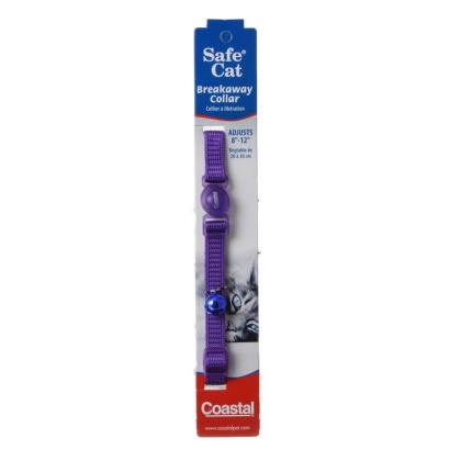 Coastal Pet Safe Cat Nylon Adjustable Breakaway Collar - Purple - 8\