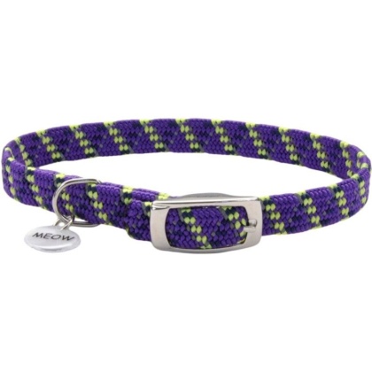 Coastal Pet Elastacat Reflective Safety Collar with Charm Purple - Small (Neck: 8-10