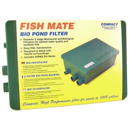 Fish Mate Compact bio Pond Filter - Max Pond 1,000 Gallons - 500 GPH