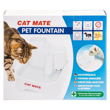 Cat Mate Pet Fountain - White - 10.5\