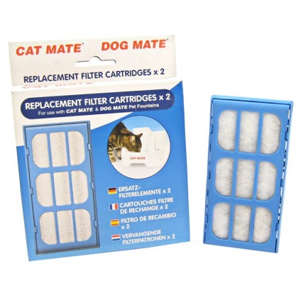 Cat Mate Replacement Filter Cartridge for Pet Fountain - 2 Count