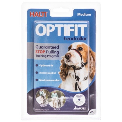 Halti Optifit Deluxe Headcollar for Dogs - Medium - (Cattledog, Springer Spaniel, Border Collie, Labrador, German Shepherd, Boxer, Doberman, Retrivers)