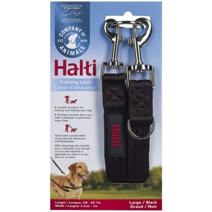 Halti Training Lead for Dogs - Black - Large - (7' Long x 2
