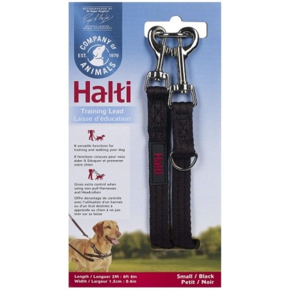 Halti Training Lead for Dogs - Black - Small - (7\' Long x .5\