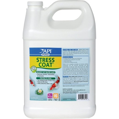 PondCare Stress Coat Plus Fish & Tap Water Conditioner for Ponds - 1 Gallon (Treats 15,360 Gallons)