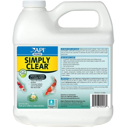 PondCare Simply-Clear Pond Clarifier - 64 oz (Treats up to 16,000 Gallons)