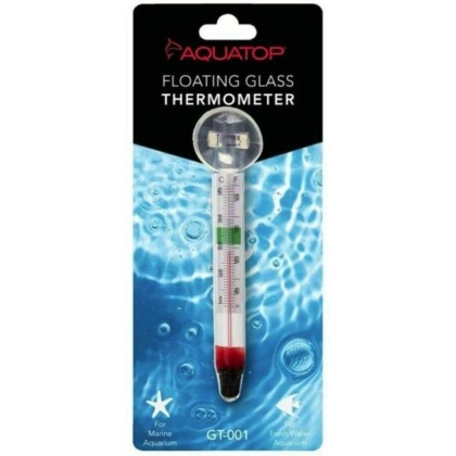 Aquatop Glass Aquarium Thermometer with Suction Cup - 1 count