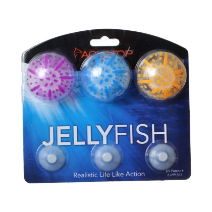 Aquatop Silicone Jellyfish Aquarium Ornament - Assorted Colors - Small - 3 Pack