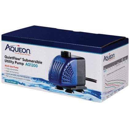 Aqueon QuietFlow Submersible Utility Pump - AQ1200 (335 GPH)