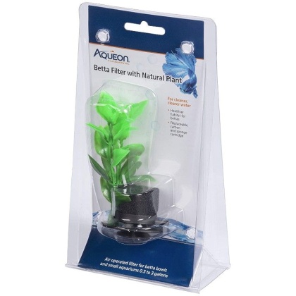 Aqueon Betta Filter with Natural Plant - 1 count