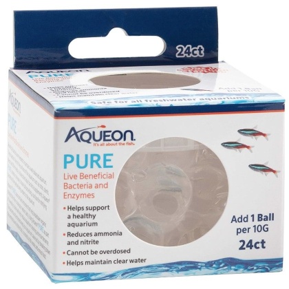 Aqueon Pure LIve Beneficial Bacteria and Enzymes for Aquariums - 24 count