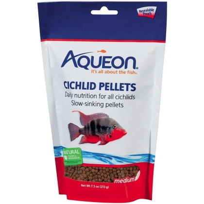 Aqueon Medium Cichlid Food Pellets - 7.5 oz