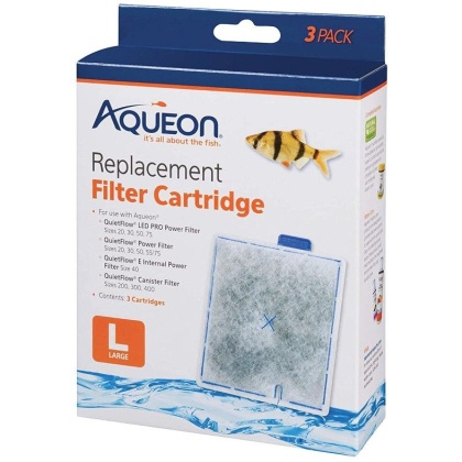 Aqueon QuietFlow Replacement Filter Cartridge - Large (3 Pack)