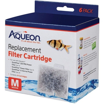 Aqueon QuietFlow Replacement Filter Cartridge - Medium (6 Pack)