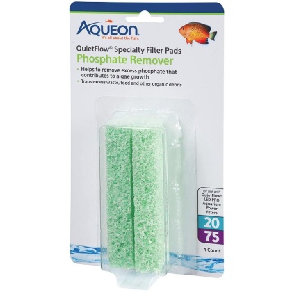 Aqueon Phosphate Remover for QuietFlow LED Pro Power Filter 20/75 - 4 count