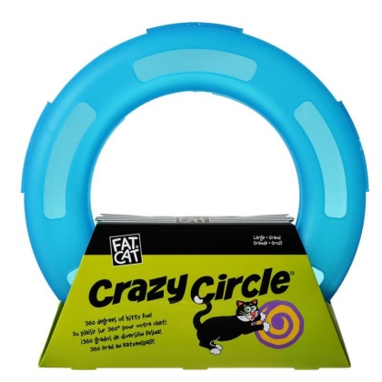 Petmate Crazy Circle Cat Toy - Blue - Small - 9.5