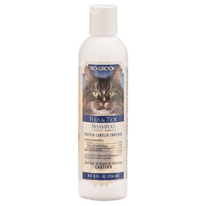 Bio Groom Flea & Tick Shampoo for Cats - 8 oz