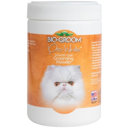 Bio Groom Pro-White Smooth Coat Grooming Powder for Cats - 8 oz