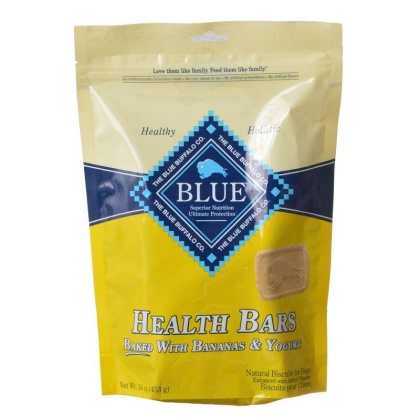 Blue Buffalo Health Bars Dog Biscuits - Baked with Bananas & Yogurt - 16 oz