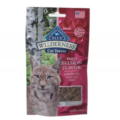 Blue Buffalo Wilderness Crunchy Cat Treats - Tasty Salmon Flavor - 2 oz