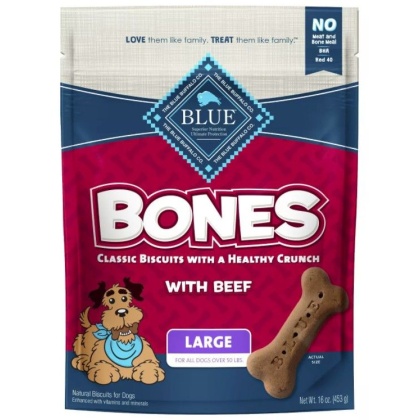 Blue Buffalo Classic Bone Biscuits with Beef Large - 16 oz