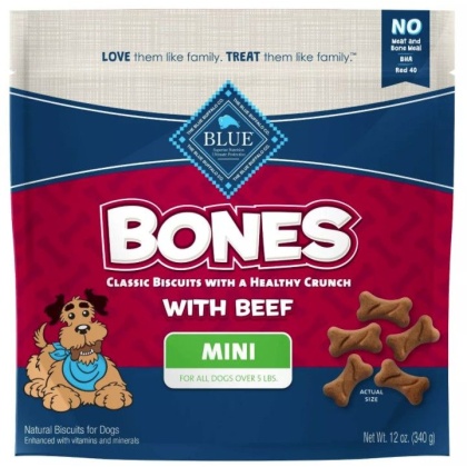 Blue Buffalo Classic Bone Biscuits with Beef Mini - 12 oz